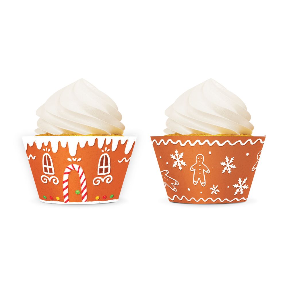 Christmas muffin wrappers Gingerbread - 12 pcs.