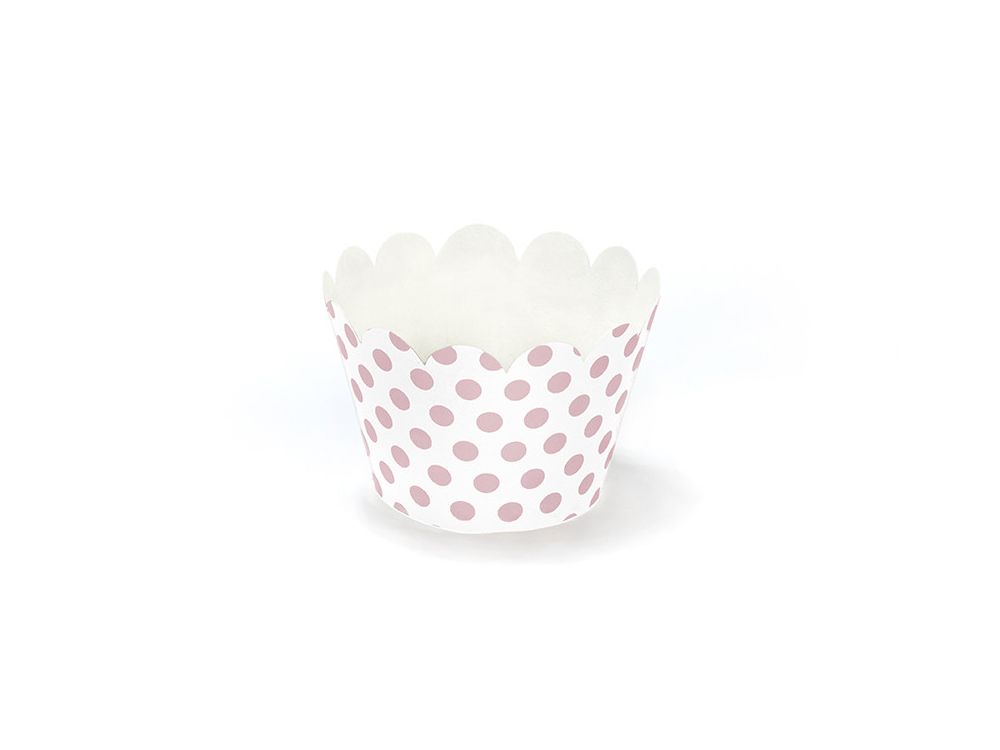 Sweet cupcake wrappers with dots - PartyDeco - 6 pcs.