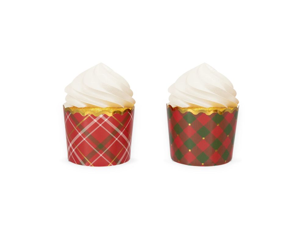 Paper cupcake liners for Christmas muffins Squared - 50 pcs.