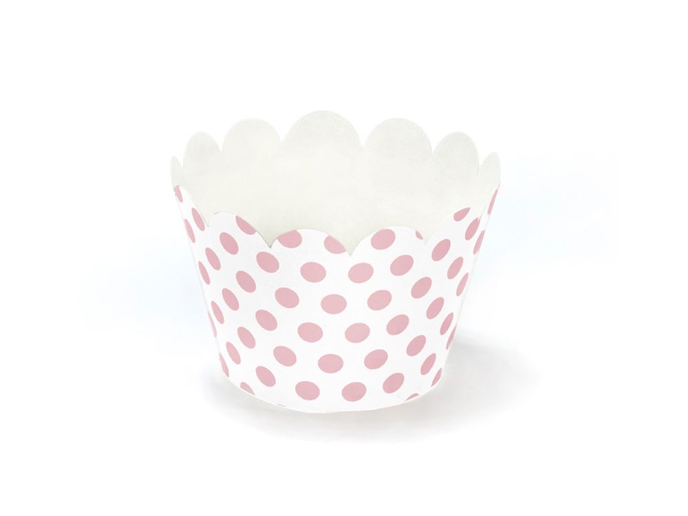 Sweet cupcake wrappers with dots - PartyDeco - 6 pcs.