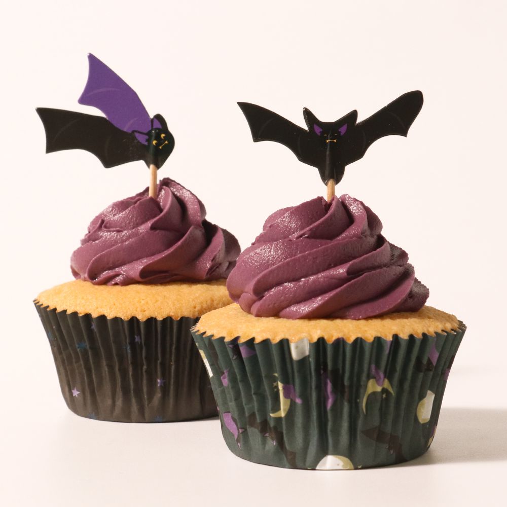Halloween Cupcake Cases and Toppers Bats - PME - 48 pieces