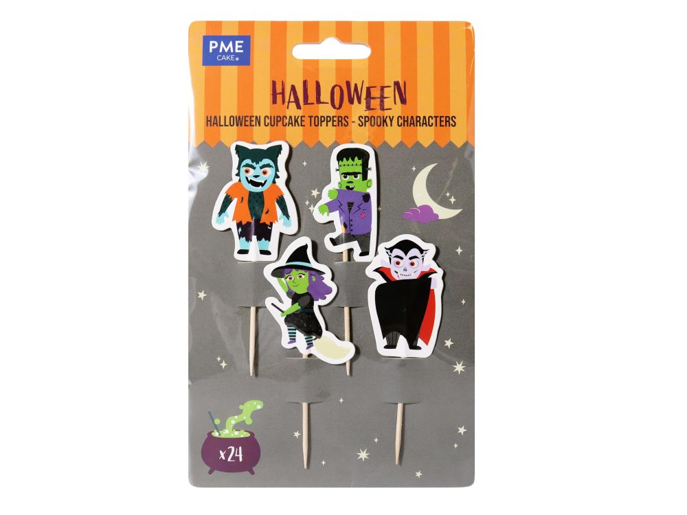 Halloween muffin toppers Spooky Characters - PME - 24 pcs.
