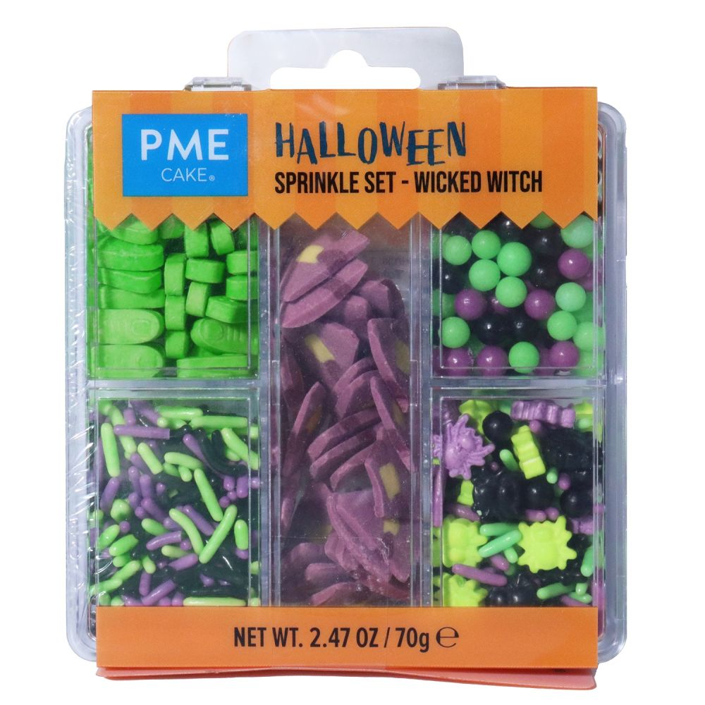 Halloween Sugar Sprinkles Set Wicked Witch - PME - 70 g
