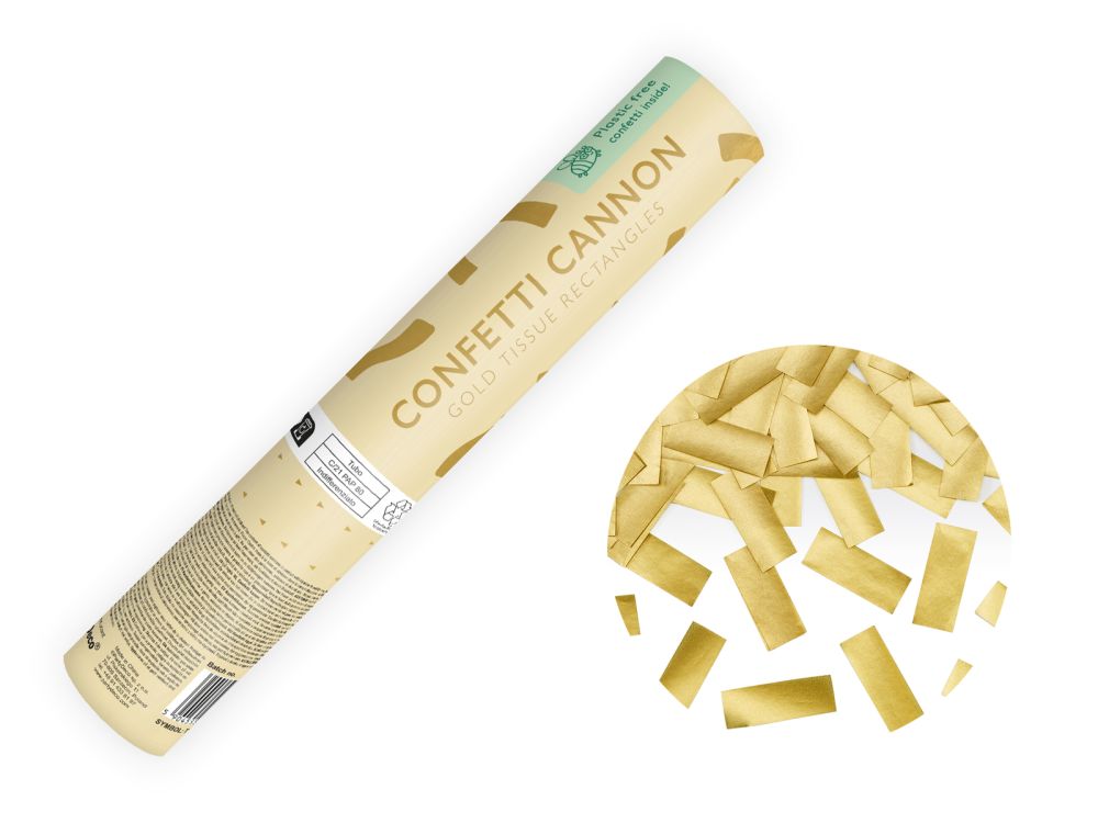 Confetti Popper - Party Deco - gold stripes