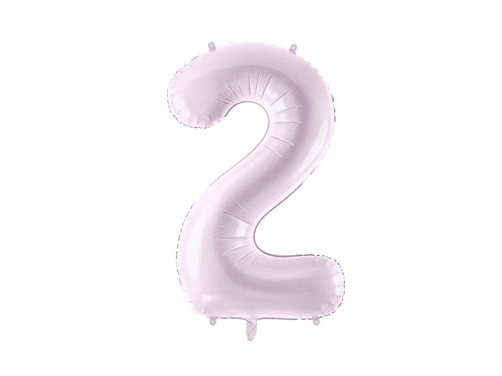 Foil balloon - PartyDeco - number 2, violet, 72 cm