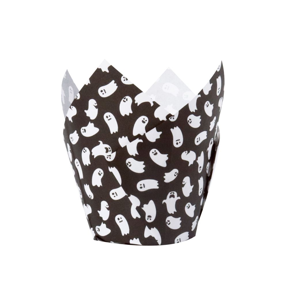 Papilotki do muffinek tulipany na Halloween Spooky Night - PME - 24 szt.