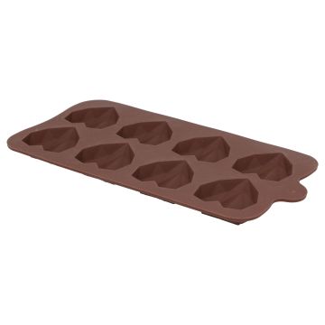 Silicone chocolate mold Large Geometric Hearts - 15 pcs.