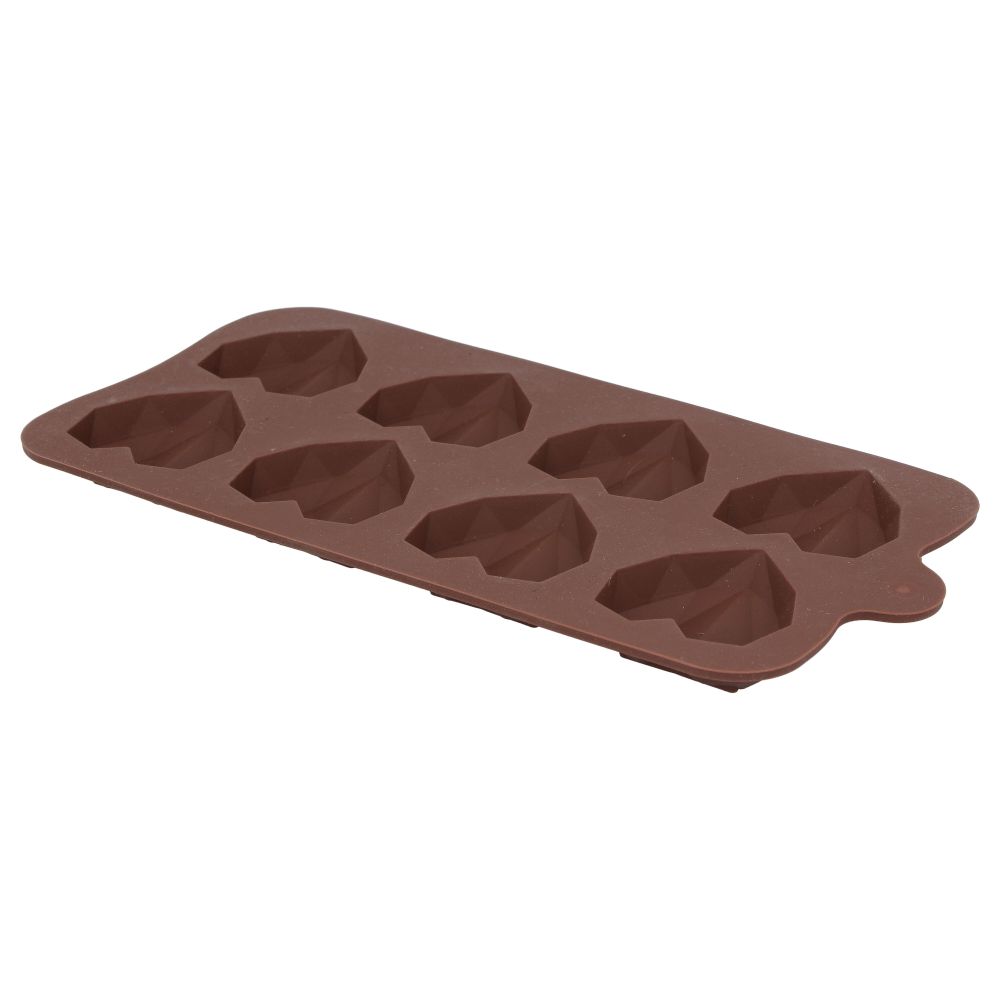 Silicone chocolate mold Large Geometric Hearts - 15 pcs.