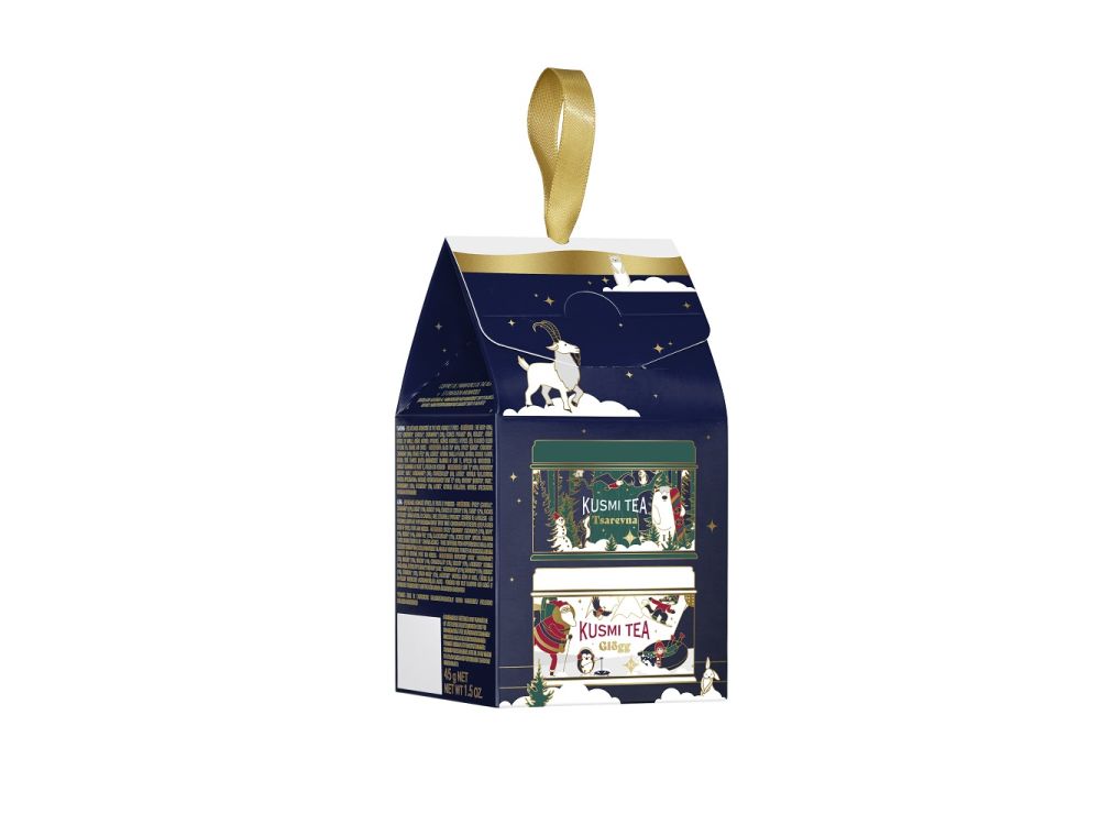 Gift tag with Tsarevna and Glögg Organic teas 2024 - Kusmi Tea