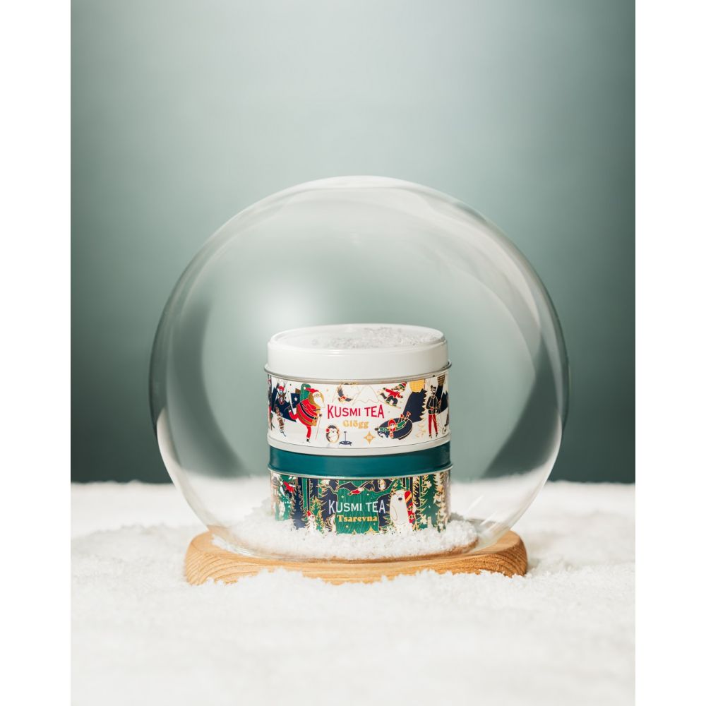 Gift tag with Tsarevna and Glögg Organic teas 2024 - Kusmi Tea