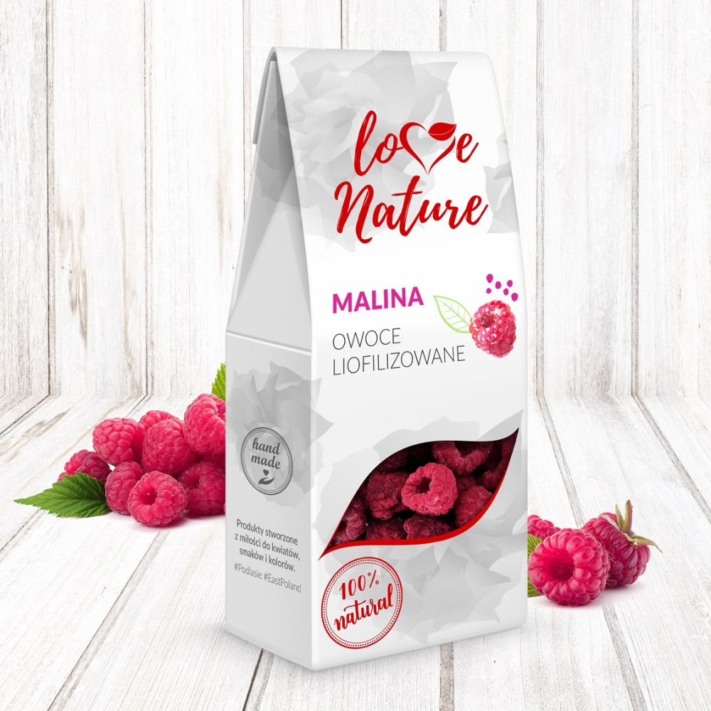 Freeze-dried fruit - Love Nature - Raspberry, 20 g