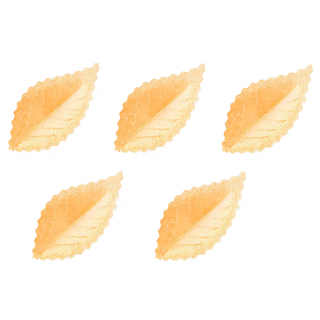 Wafer cherry leaves - Rose Decor - pearlescent gold, 100 pcs.