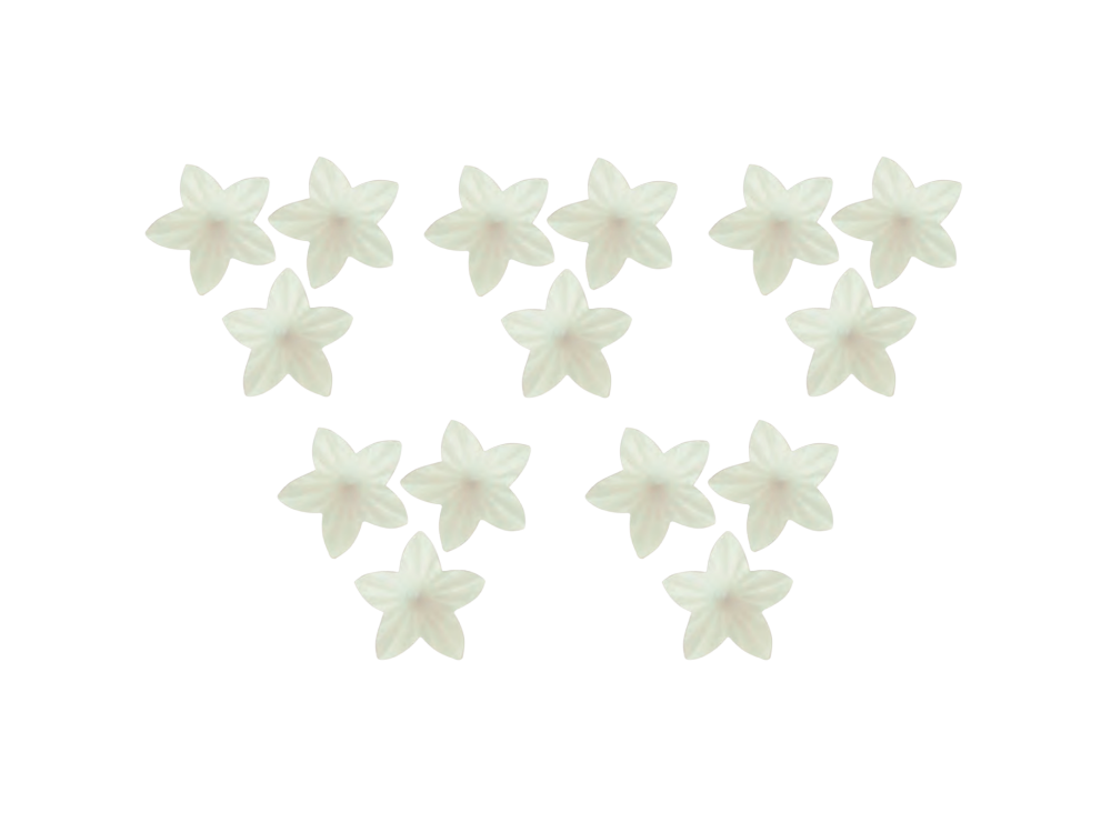 Mini waffle flowers - Rose Decor - white, 400 pcs.