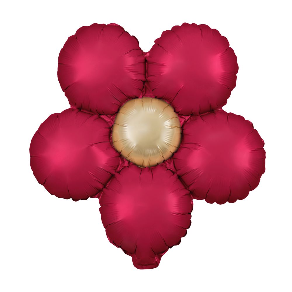 Foil balloon Flowers - red, 3 pcs.
