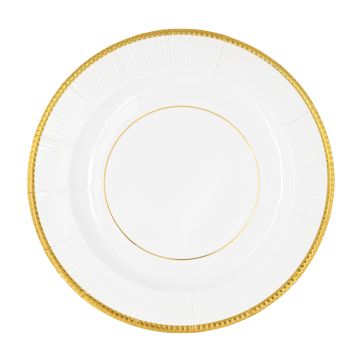 Paper plates Elegant Gold - 20 cm, 6 pcs.