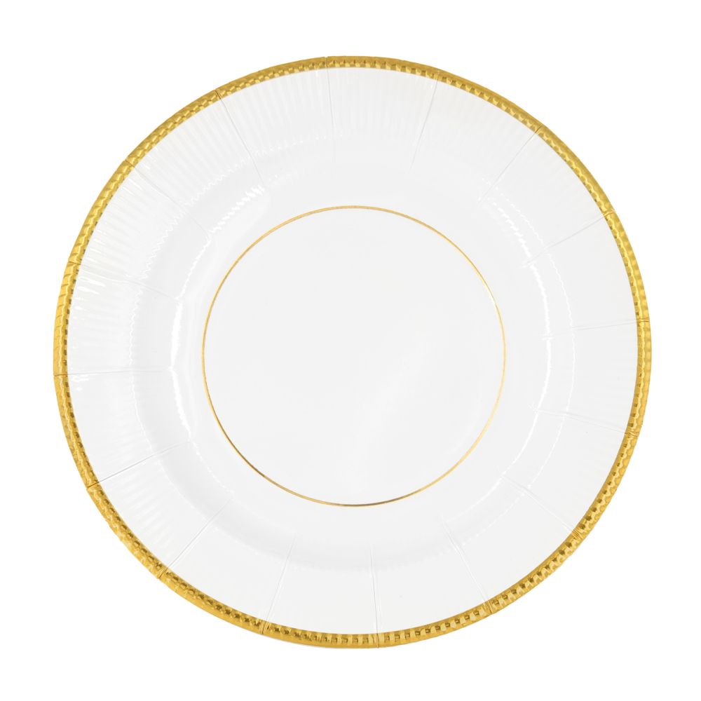 Paper plates Elegant Gold - 20 cm, 6 pcs.