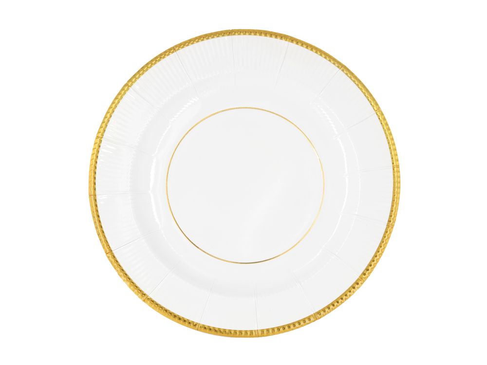 Paper plates Elegant Gold - 20 cm, 6 pcs.