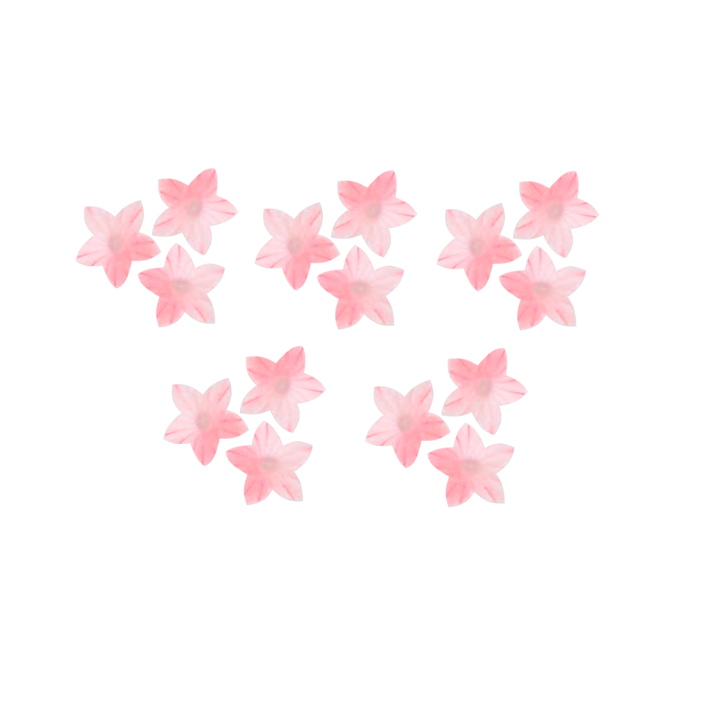 Mini waffle flowers - Rose Decor - shaded, pink, 400 pcs.