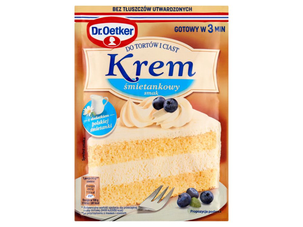 Cream for cakes - Dr. Oetker - cream, 105 g