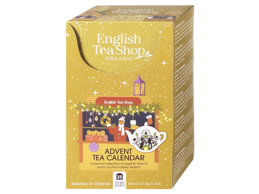 Zestaw herbat Kalendarz Adwentowy - English Tea Shop - złoty, 25 szt.