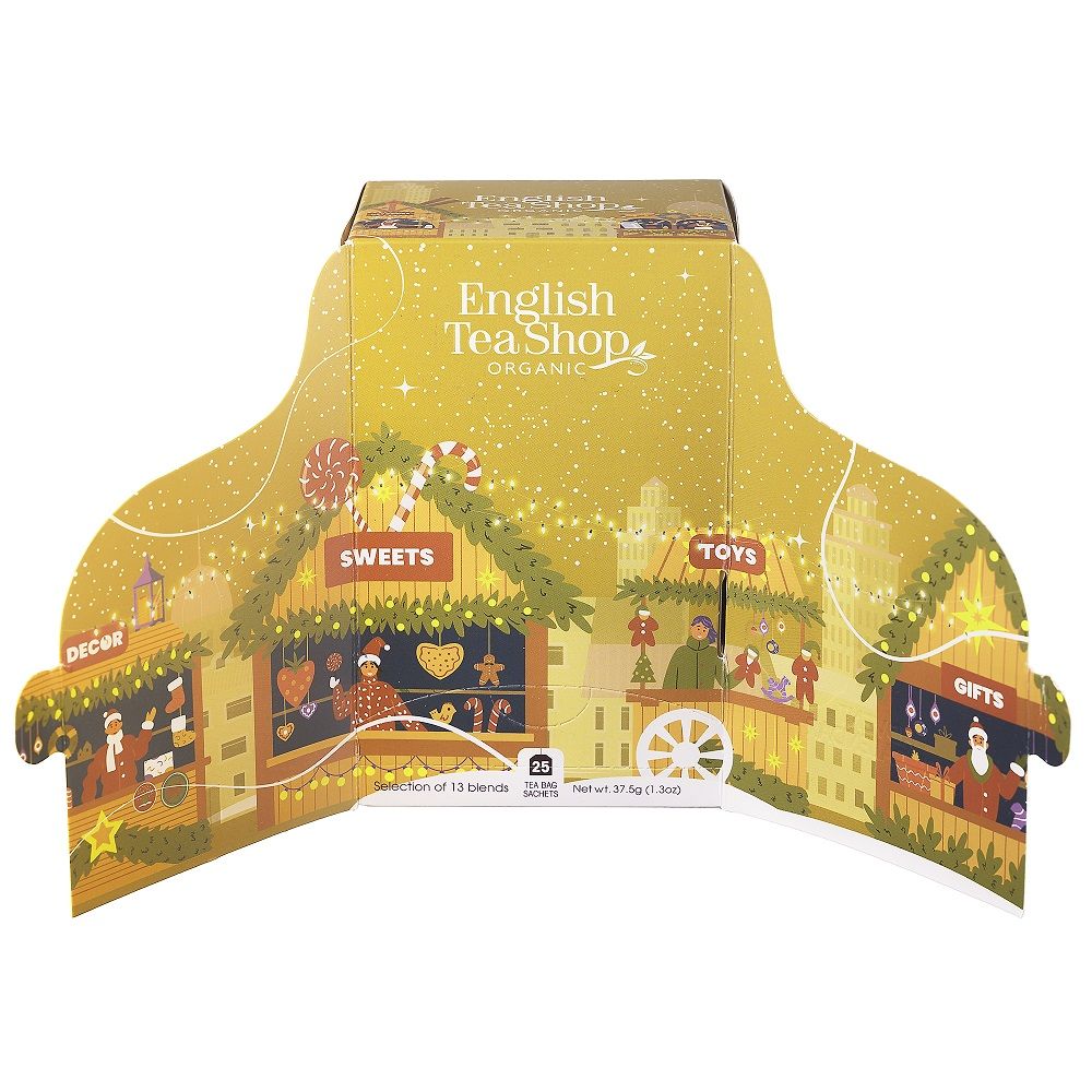 Zestaw herbat Kalendarz Adwentowy - English Tea Shop - złoty, 25 szt.