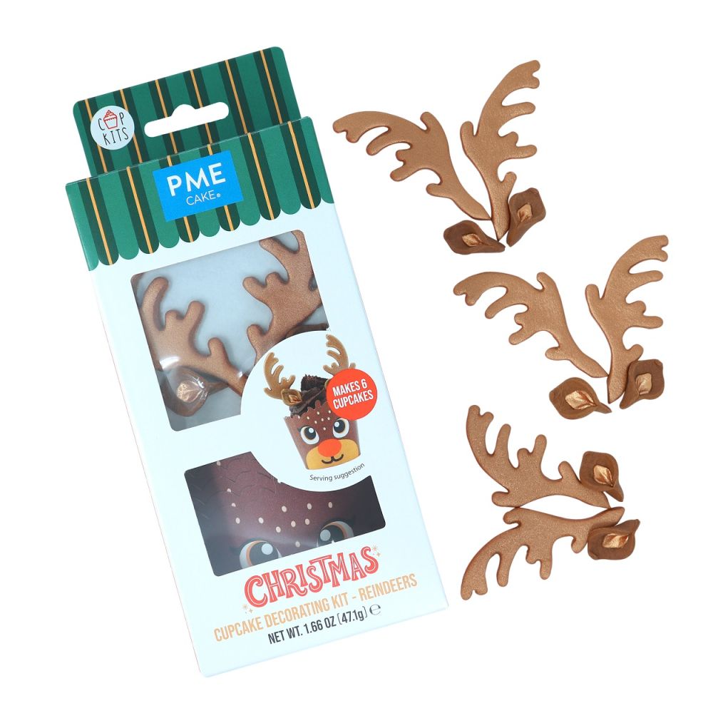 Christmas cupcake decorating kit Reindeers - PME - 18 elements