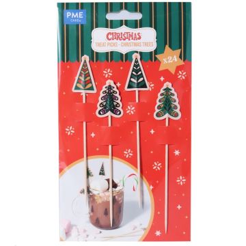 Cupcake toppers Christmas Trees - PME - 24 pcs.