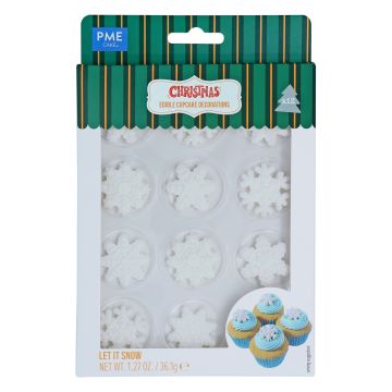 Ozdoby cukrowe świąteczne Let It Snow - PME - 12 szt.