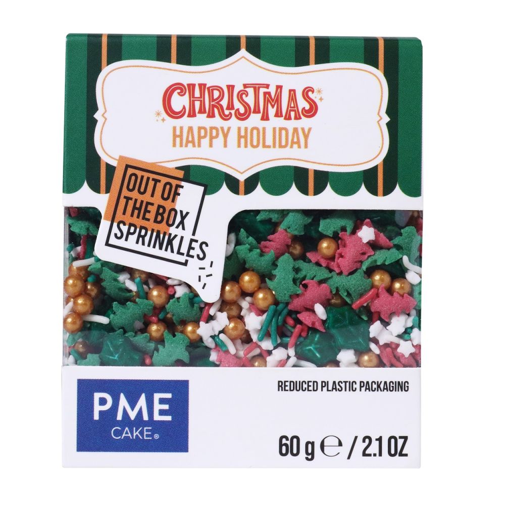 Posypka cukrowa świąteczna Happy Holiday - PME - 60 g