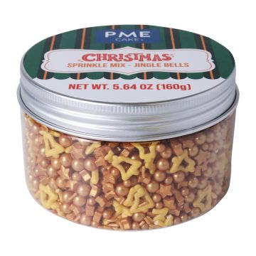 Christmas sugar sprinkles Jingle Bells - PME - 160 g