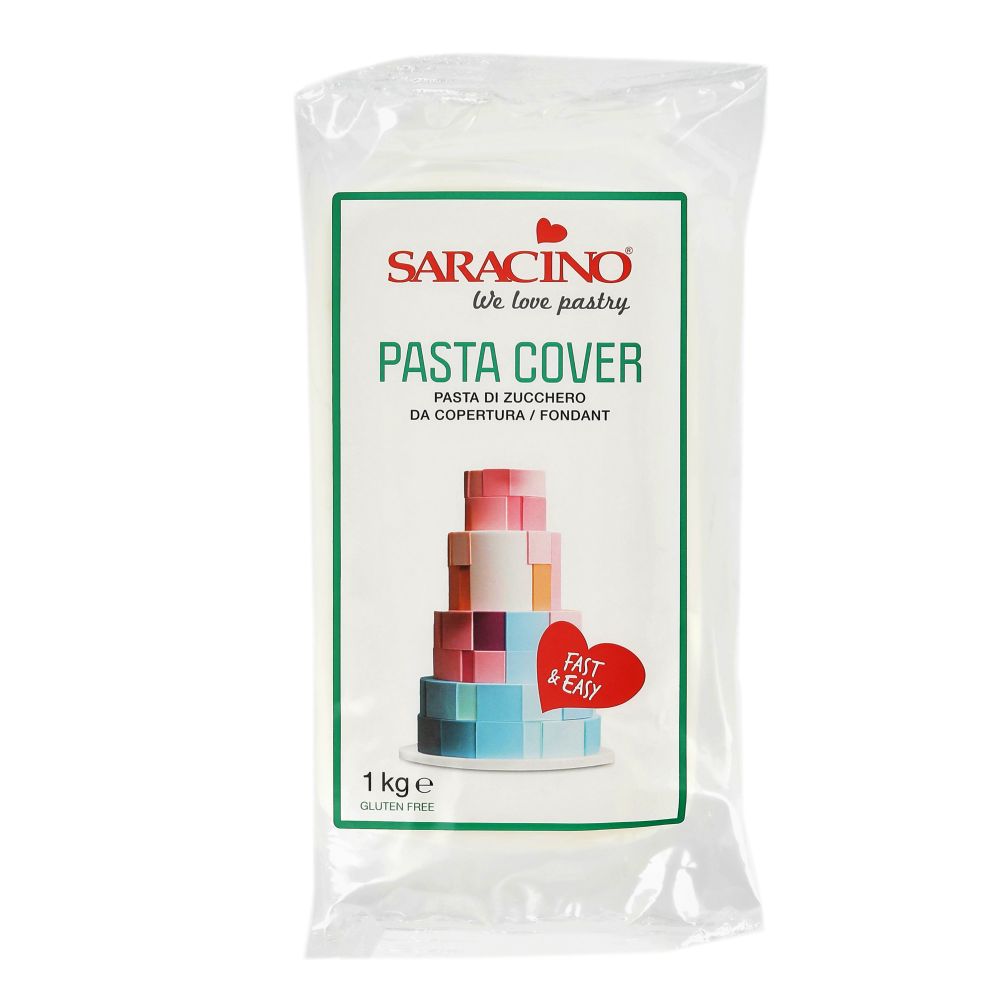 Masa cukrowa do obkładania Pasta Cover - Saracino - biała, 1 kg