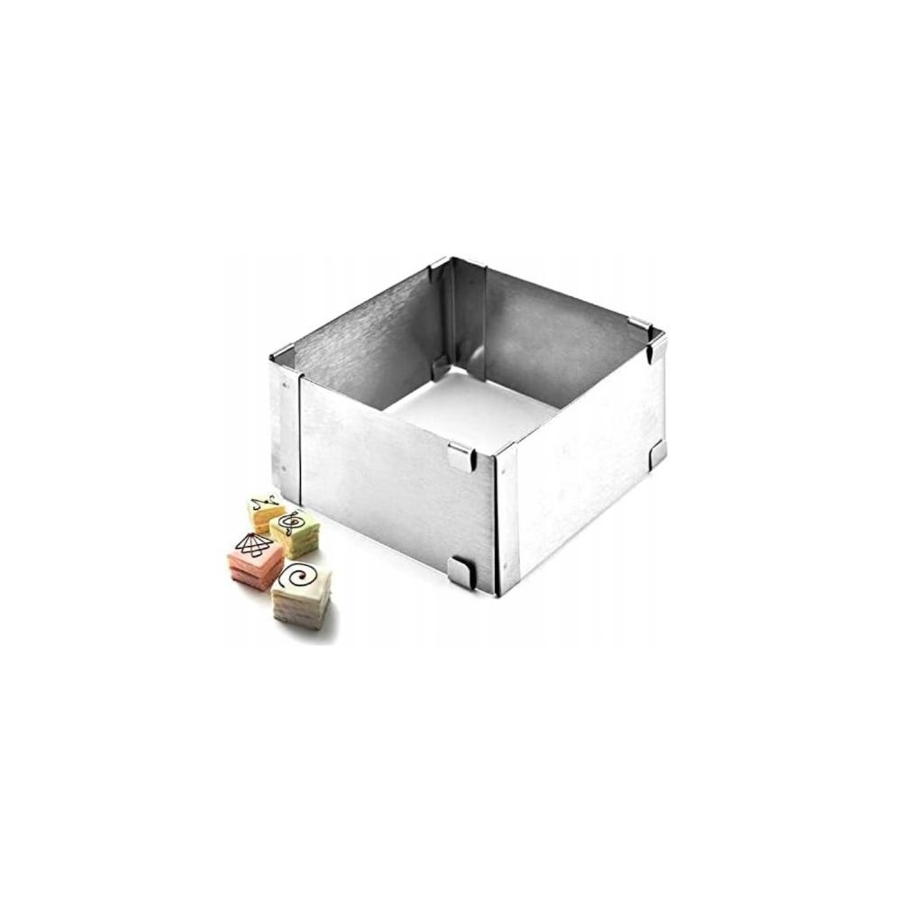 Forma regulowana rant do tortu - prostokątny, 10 cm