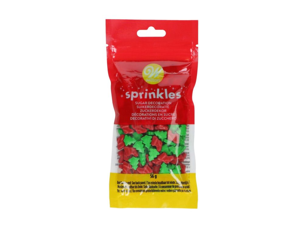 Christmas sugar sprinkles Holiday Trees & Socks - Wilton - 56 g