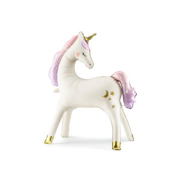 Standing foil balloon Unicorn - PartyDeco - 95 x 86 cm