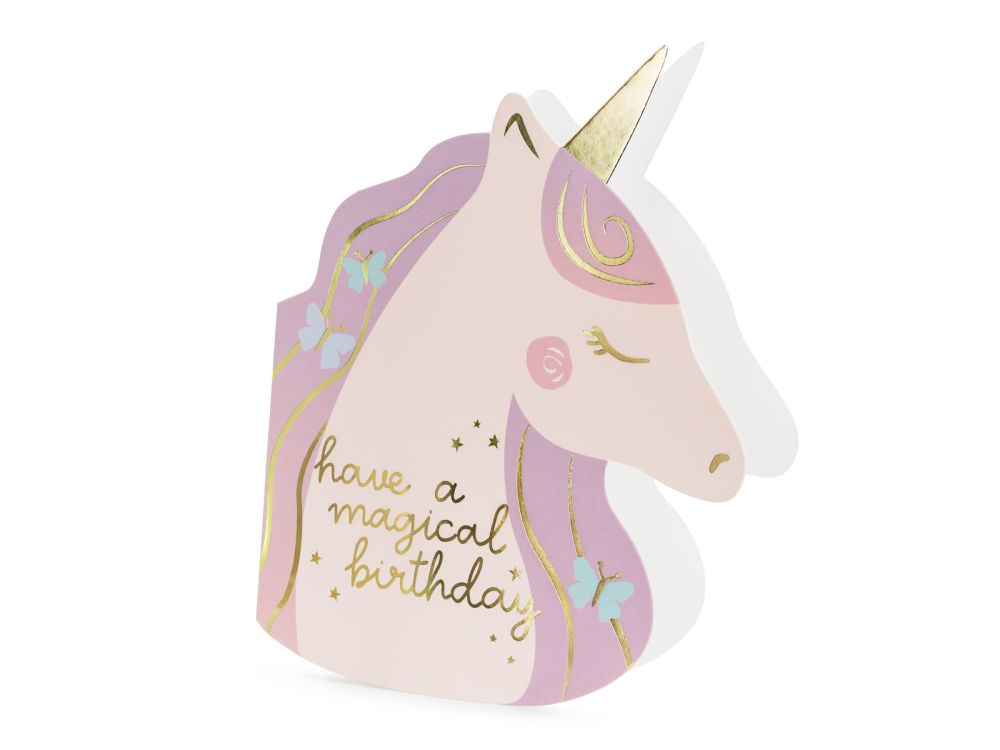 Birthday card Unicorn - PartyDeco
