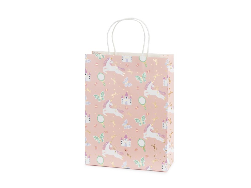 Torebka ozdobna na prezenty Jednorożec - PartyDeco - 24 x 10 x 32 cm