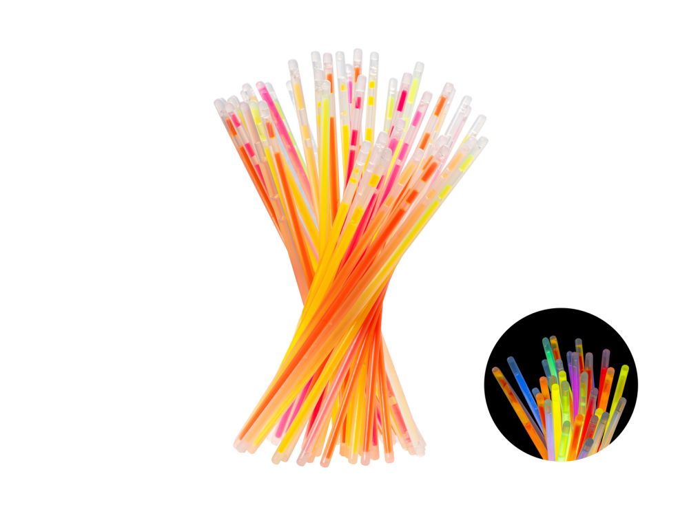 Bransoletki fluorescencyjne świecące - PartyDeco - 100 szt.