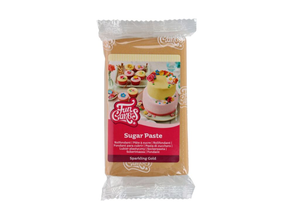 Masa cukrowa Sparkling Gold - FunCakes - 250 g