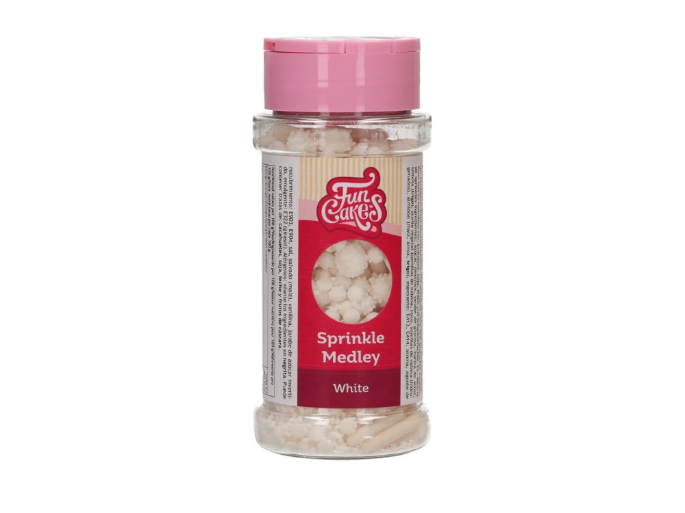 Sugar sprinkles White Medley - FunCakes - 65 g