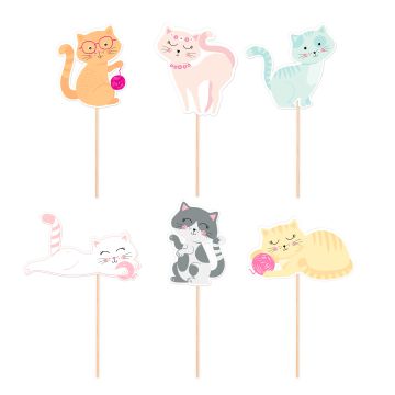 Muffin toppers Meow Meow - 6 pcs.