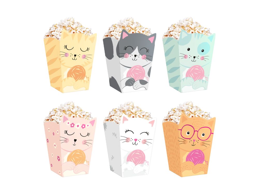 Popcorn boxes Meow Meow - 6 pcs.
