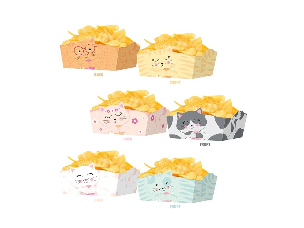 Boxes for chips Meow Meow - 3 pcs.