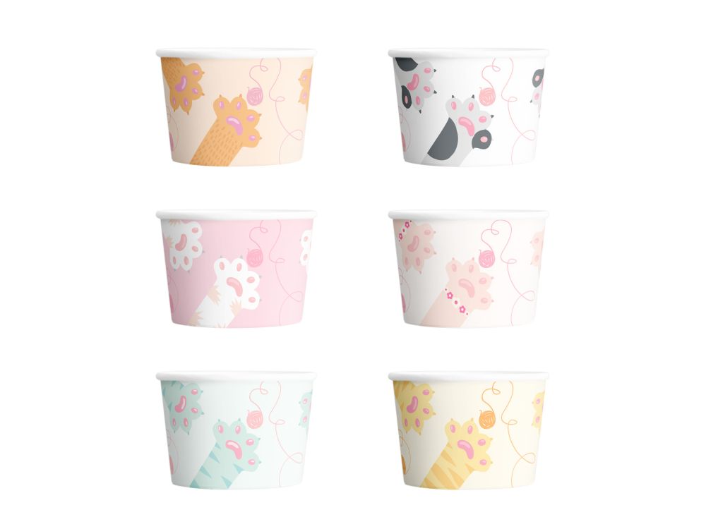 Ice cups - Meow Meow, 150 ml, 6 pcs.