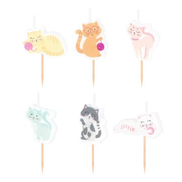 Birthday candles Meow Meow - 6 pcs.