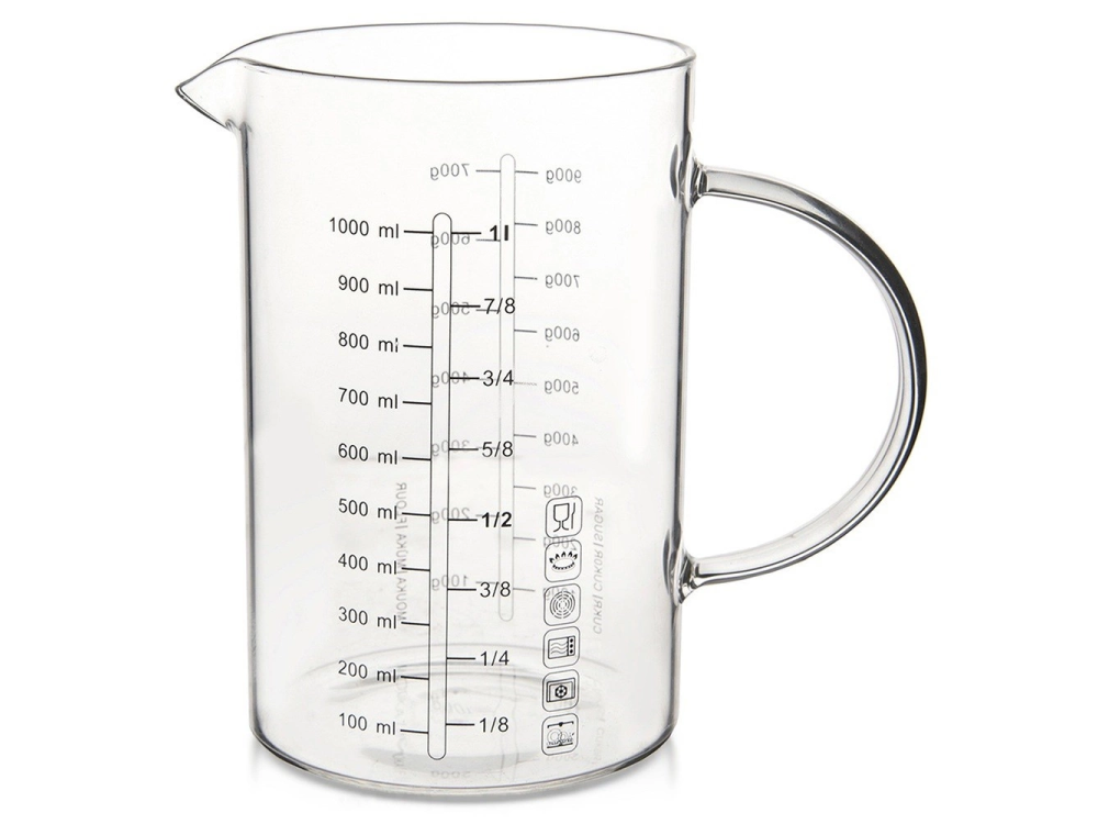 Glass measuring cup - Orion - 1 L