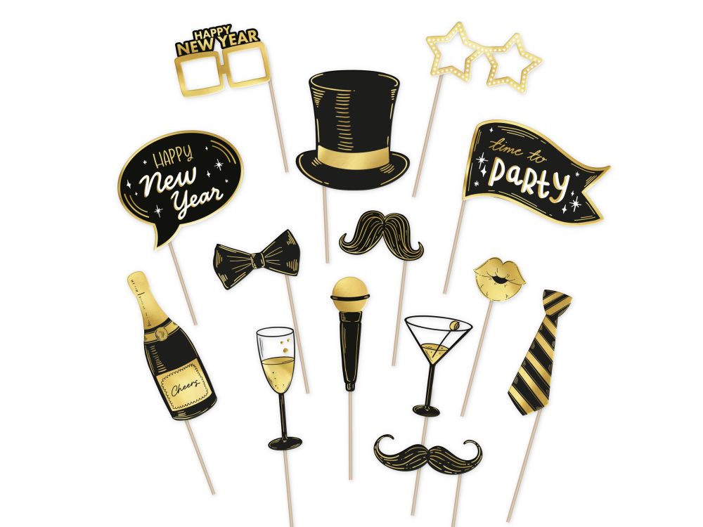 Photo props Happy New Year - 14 pcs.