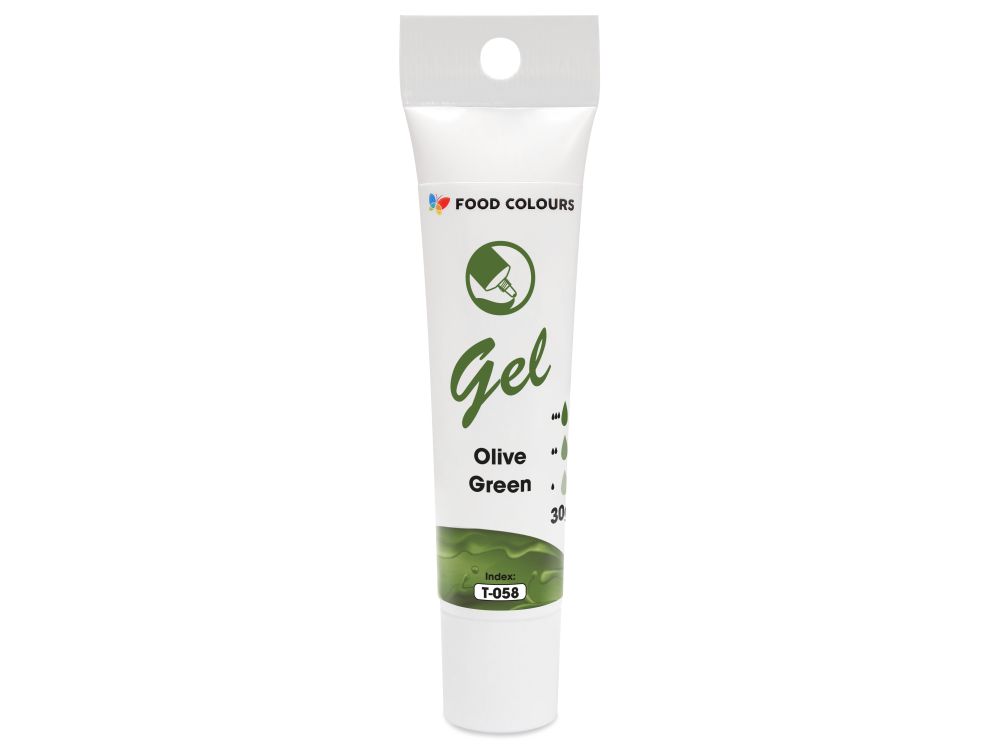 Gel food coloring in a tube - Food Colors - Olive Green, 30 g