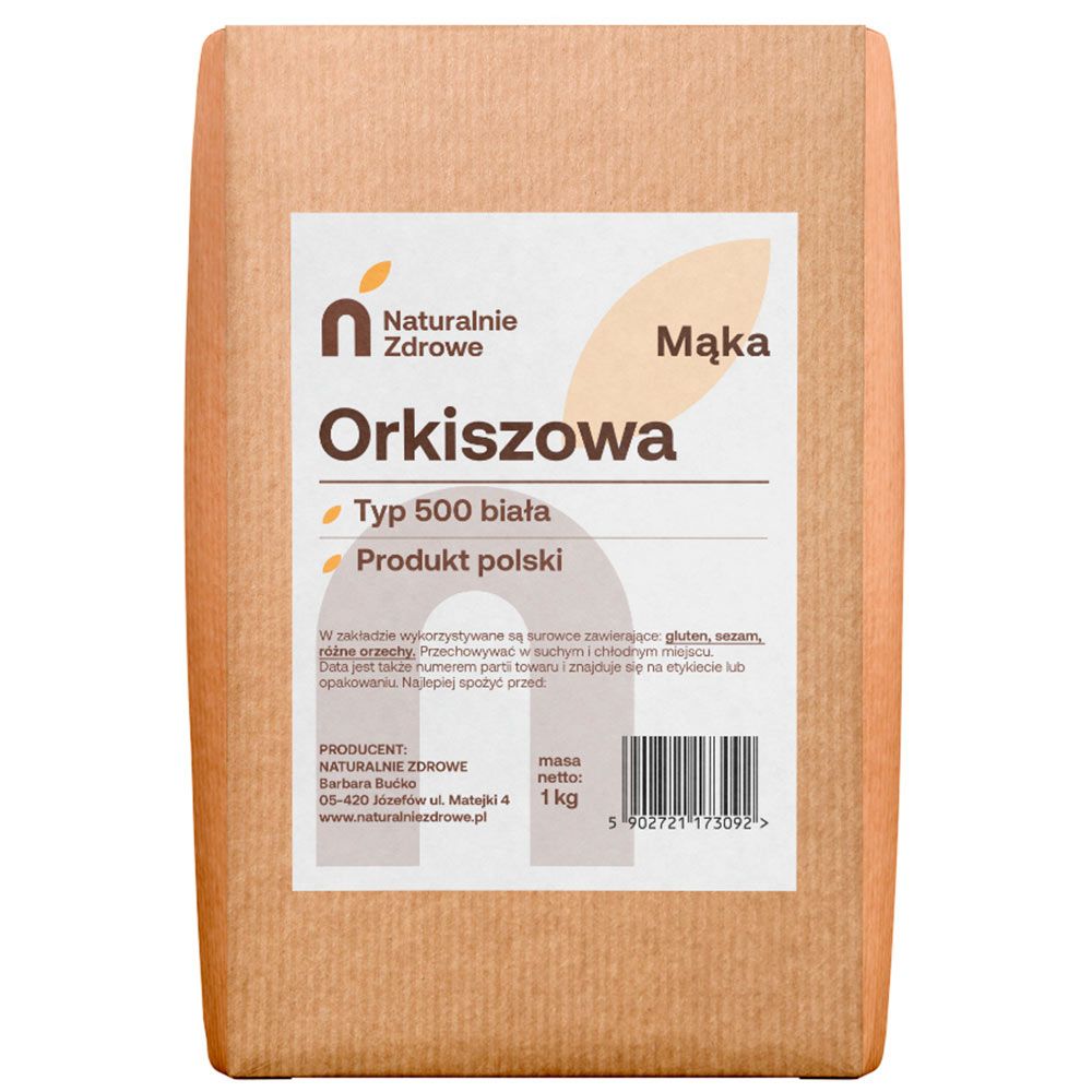 Spelt flour - Naturalnie Zdrowe - white, type 500, 1 kg