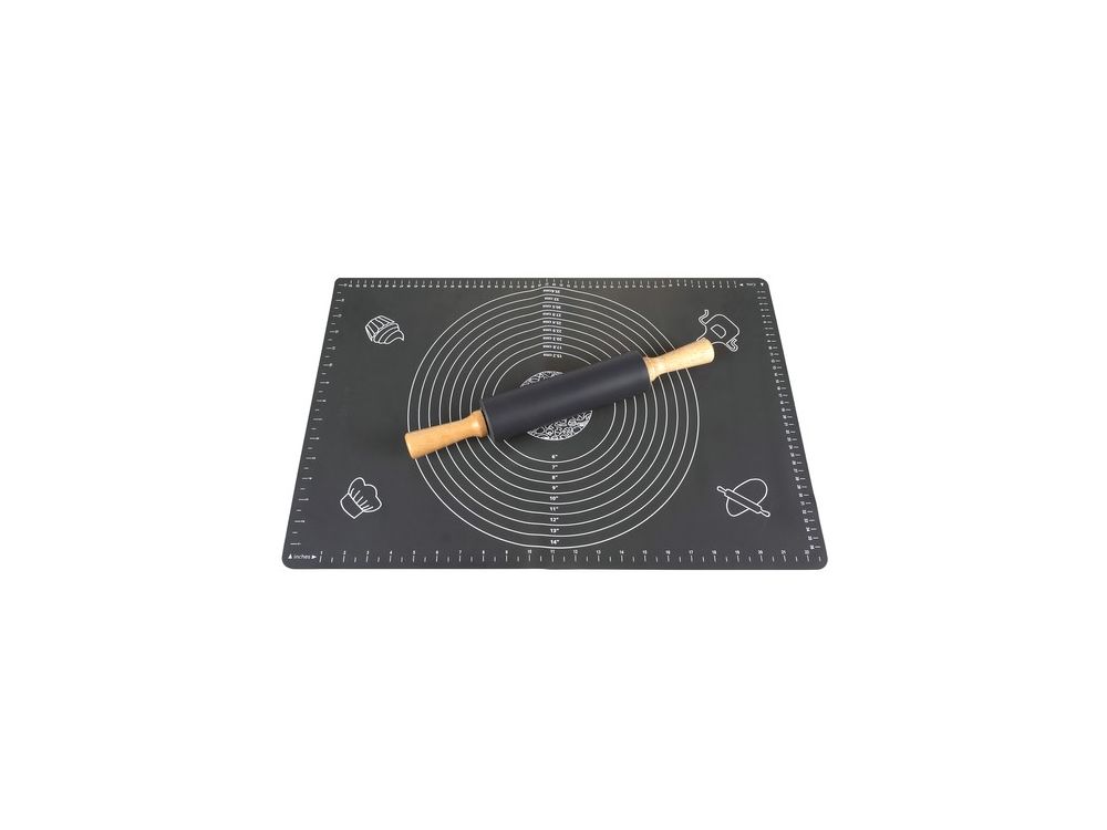 Silicone board and rolling pin - 70 x 50 cm