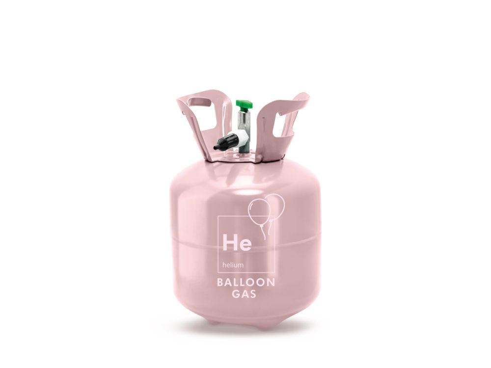 Helium cylinder for balloons - PartyDeco - pink, 0.15 m3